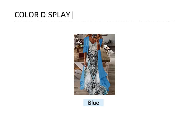 Women's plus Size Casual Dress Sets Solid Open Front & Graphic Printed Clothing Set Comfortable Fashion plus Size Outfits