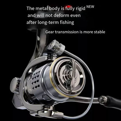 2026 New Spinning Fishing Reel All Metal 5.2:1 Speed ratio Max Drag 15KG Left/Right Interchangeable Suitable Any Body of Water