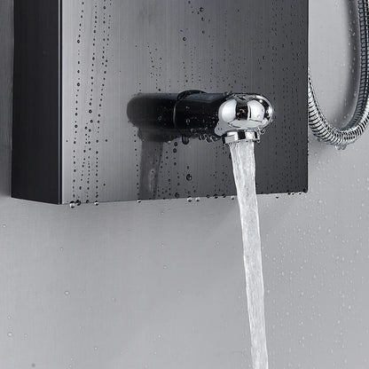 LED Shower Panel Tower System Rain Waterfall Shower Column With SPA Massage Temperature Screen athtub Water Mixer Tap Faucet Set