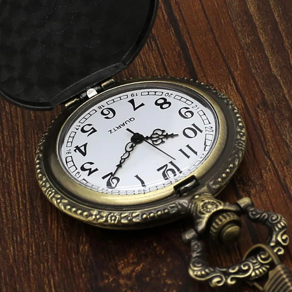 Vintage Emblem Soviet Badges Hammer Sickle Pocket Watch Retro Russia Army Communism Necklace Clock Chain for Men Women