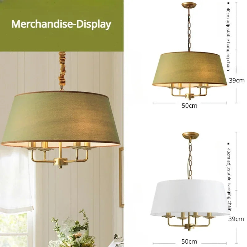 Modern Ceiling Chandeliers Stylish Simplicity Nordic Fabric Lampshade Living Room Dining Bedroom Home Decor Lightings Led Lights
