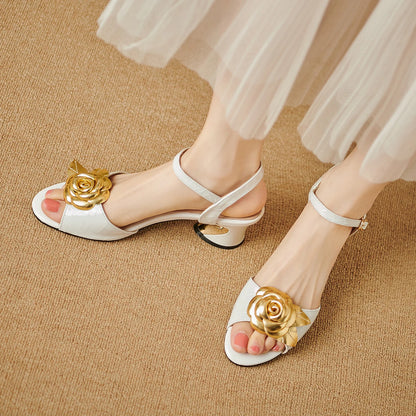 【JOCHEBED HI】Brand Genuibe Lesther Handmade Sandals Women Unique Strange Heel Luxury Slingbacks Summer Mules 34-40