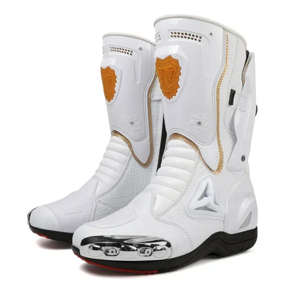 JG-Wolf Waterproof Motocross Boots Adventure Touring Steel Toe Off-Road Boots CE Certified Dirt Bike Motorcycle Racing Boots Men