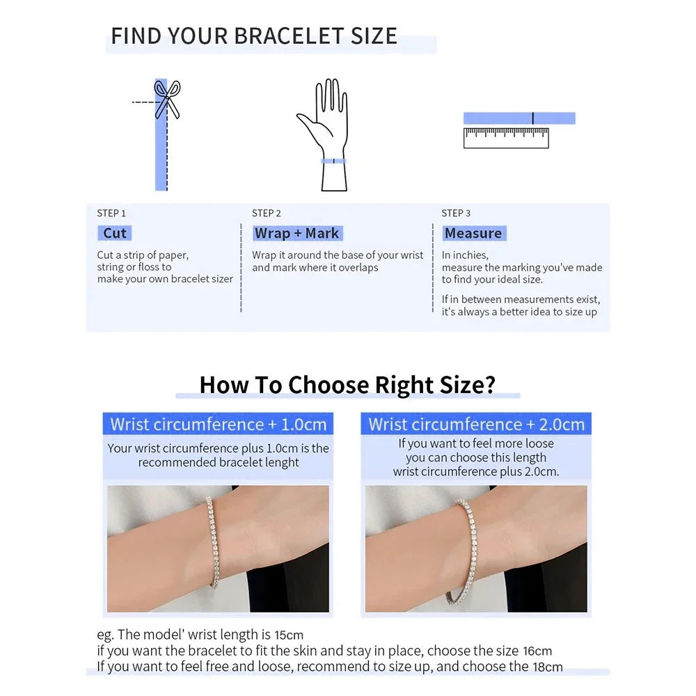 Luxury  Jewelry VVS Moissanite  Sterling Silver 925 Fashion Moissanite Tennis Chain Bracelet and Necklace For Women