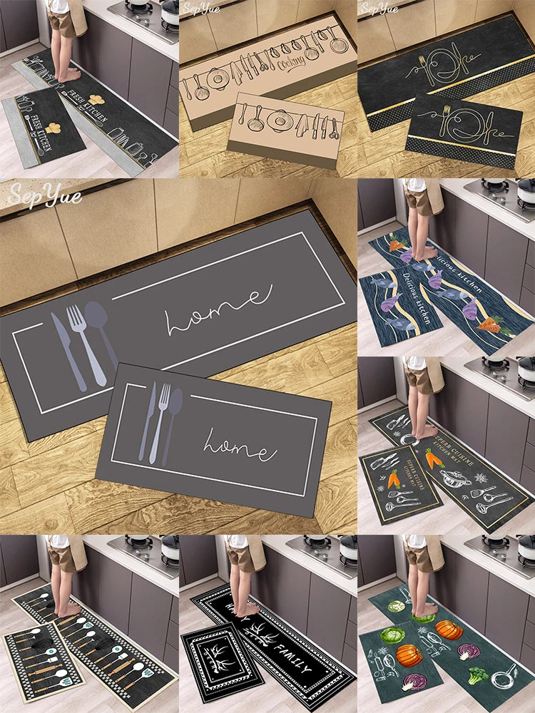 Non-slip Kitchen Carpets for Living Room Long Area Rug Kitchen Floor Mat Carpets Entrance Door Mat Hom