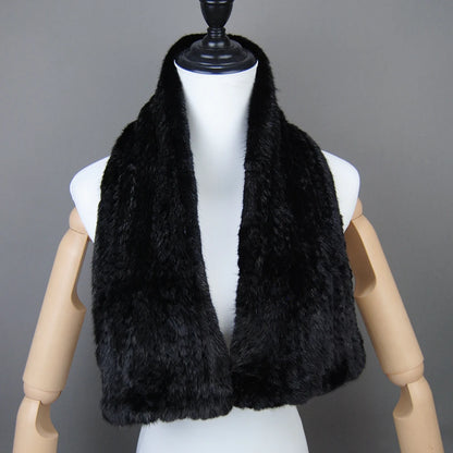 Fashion Women Winter Real Mink Fur Scarf Lady Warm Soft Genuine Mink Fur Scarf Shawl Fashion Luxury 100% Natural Mink Fur Scarfs