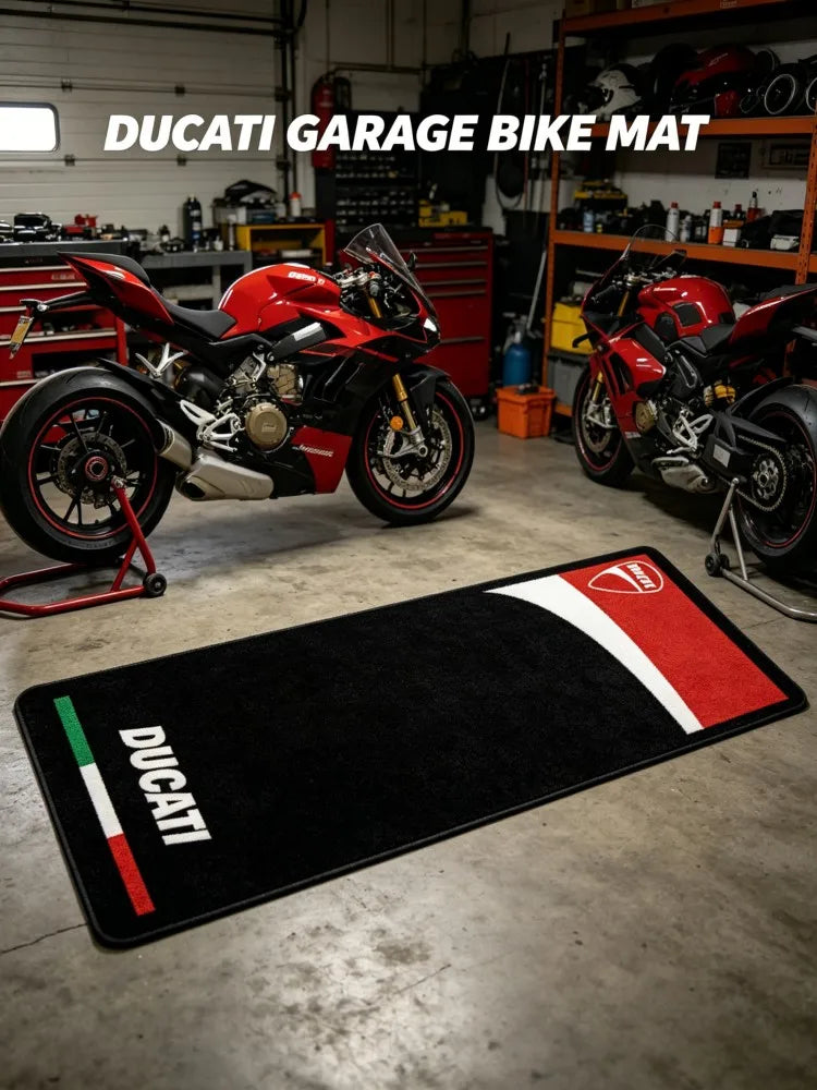 New Arrival Ducati Logo Motorcycle Floor Mat Non-Slip Garage Carpet for Bike