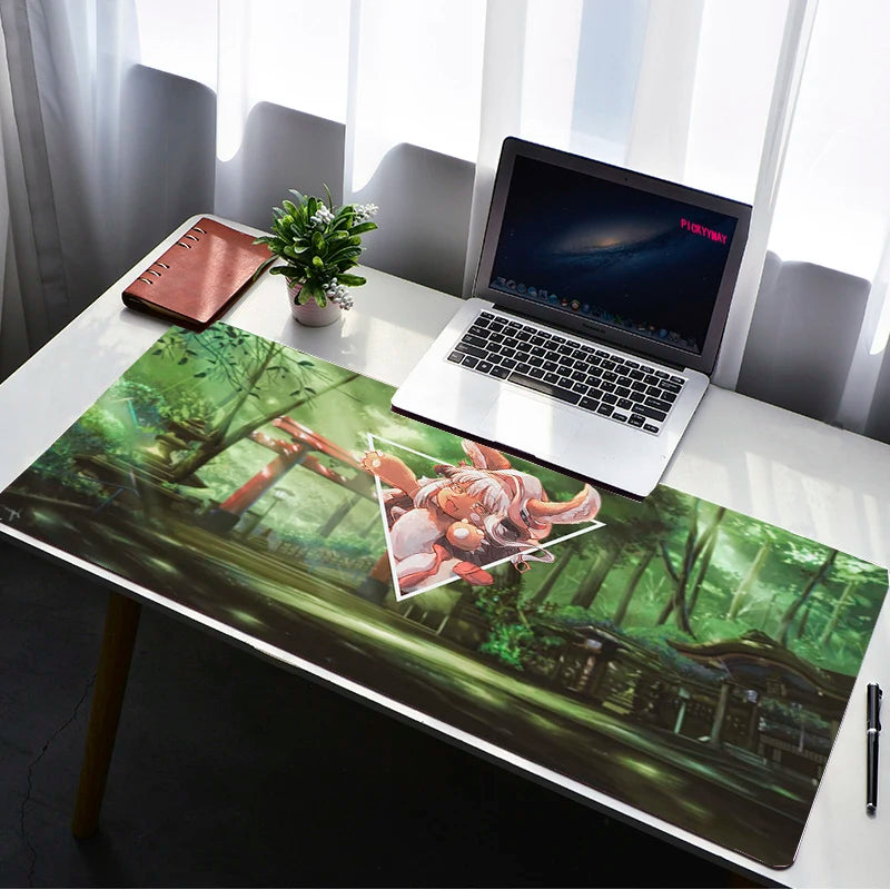 Made in Abyss Mouse Pad PC Gamer Large Lock Edge Soft  Gaming Mousepad 900X400MM Non-slip Rubber Computer Desk Mat Pad Mausepad