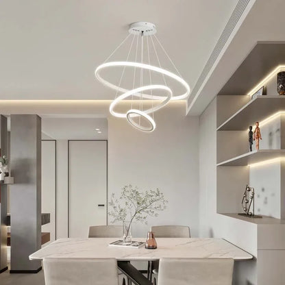 Modern led dining room chandeliers simple ring chandelier living bedroom Lights home indoor lighting decorative Pendant Lamps