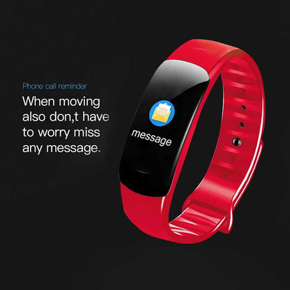 Smart Watch C1 Plus Bluetooth Step Counting Sports Bracelet Fitness Tracker Heart Rate Blood Pressure Sleep Men Women