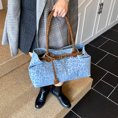 Fashionable Leopard PU Leather Shoulder Bags for Women 2026 Luxury Designer Brand Trend Tote Bag Females Short Handle Handbags