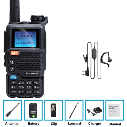 Quansheng Uv-5R Plus Walkie Talkie Dual Band Am Vhf Uhf Ham Radio For Baofeng Uv-5R Two Way Radio Outdoor Camping Hiking