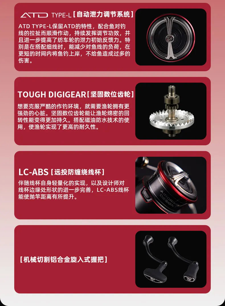 2025 NEW DAIWA FUEGO CS LT Spinning Fishing Reel Baitcasting Reel 6+1BB Max Drag 12KG Spinning Wheel