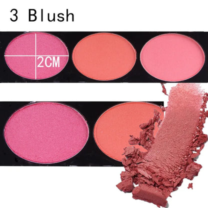 Miss Rose Makeup Case Set Kit-Ultimate Color Combination-Holiday Gift Set Cosmetic Eye Shadow Lip Gloss Blush Brow Combo Palette