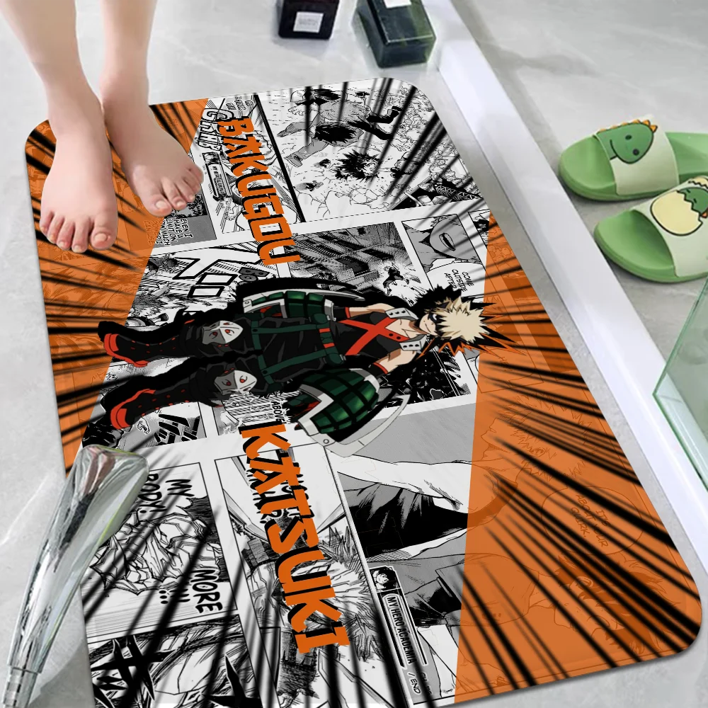Bakugo Katsuki Floor Mat Non-Slip Laundry Room Mat Laundry Decor Balcony Child Living Room Bedside Mats