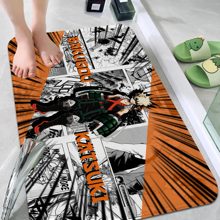 Bakugo Katsuki Floor Mat Non-Slip Laundry Room Mat Laundry Decor Balcony Child Living Room Bedside Mats