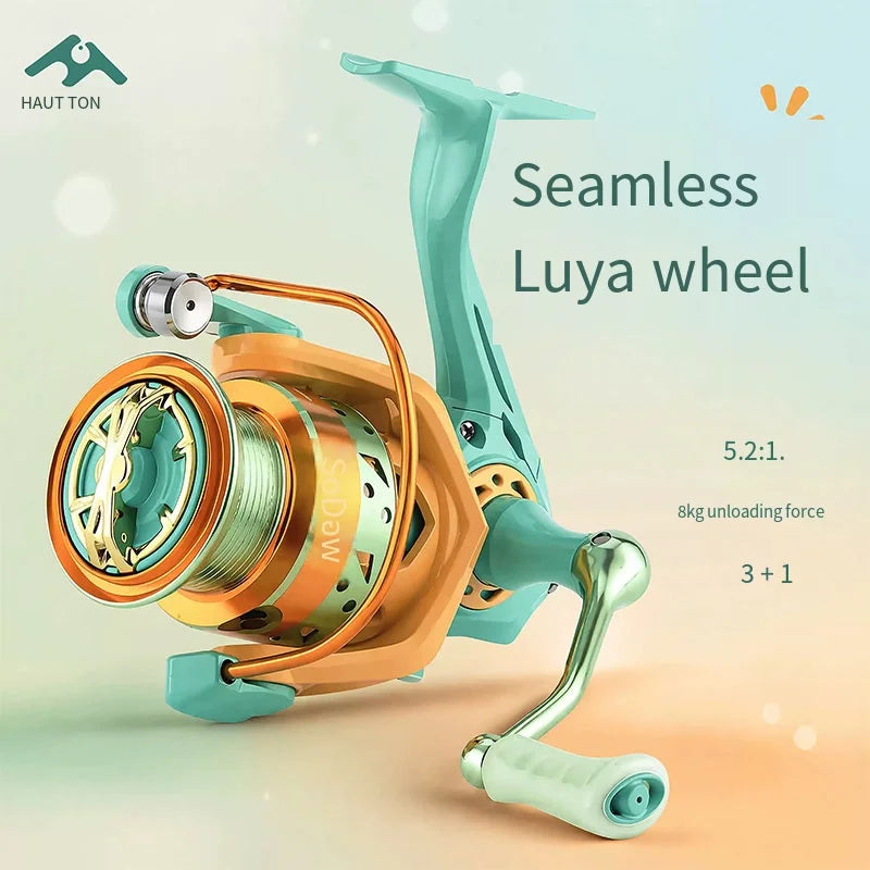 2026 New Colorful Spinning Fishing Reel Max Drag 6KG 8KG Gear Ratio 5.2:1 1000 2000 3000 5000 6000 Suitable Freshwater