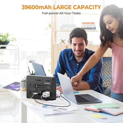 Solar Powered Generator, 200W Portable Power Station with Solar Panels 40W, 146Wh Power Bank with 2 AC Outlet 110V Pure Sine