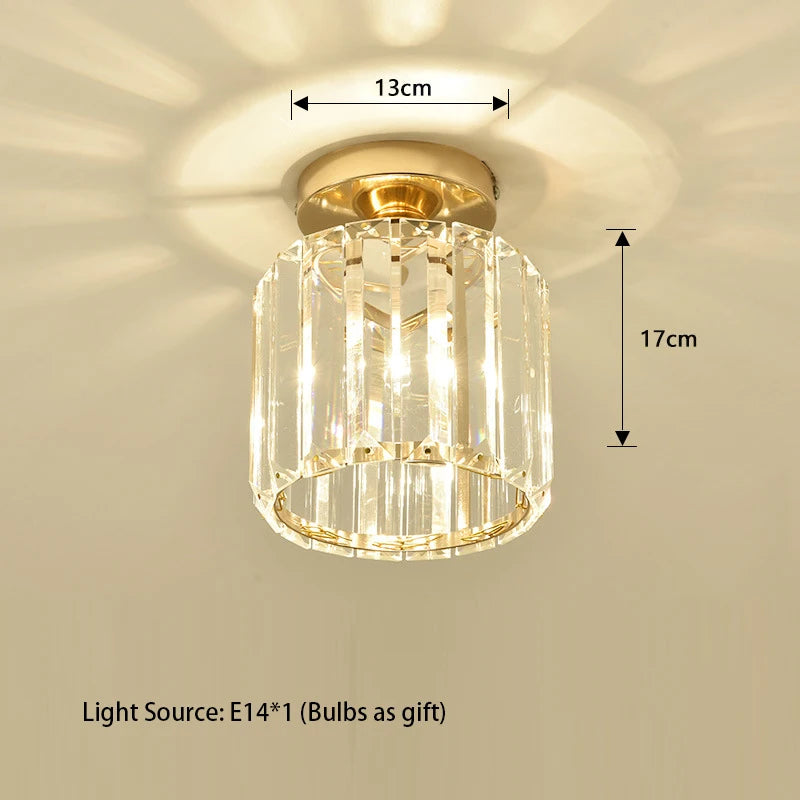 Modern Crystal Pendant Luxury Ceiling Chandelier LED Hanging Lamp for Living Dining Room Bedroom Home Decor Gold Luster Lighting