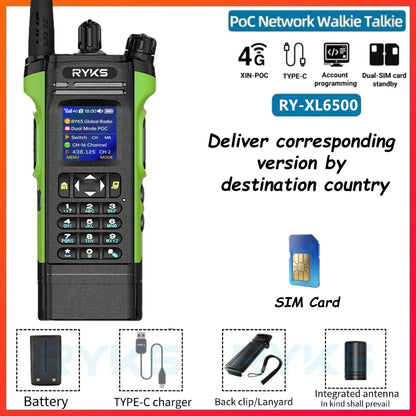 Poc Walkie Talkie 4G Uhf 400-470Mhz 8W 5000Km Distance  4G Poc Network Radio Ham Two Way Radio For Hunting Hiking