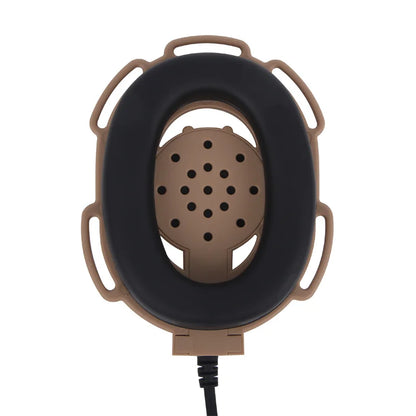 Z Tactical Bowman Elite II Earmuff Headset, Boom Mic, Airsoft Tactical Walkie Talkie, Noise Reduction Headphone, Tan Kaki