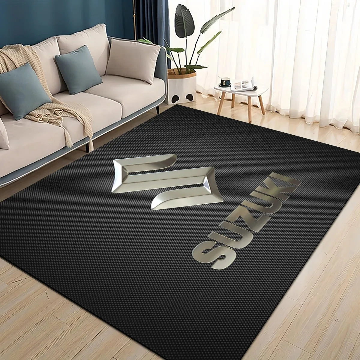 Suzuki Motorcycle Large Carpet Rug for Home Living Room Bedroom Sofa Doormat Decor Kids Play Area Non-slip Floor Mat Decoration