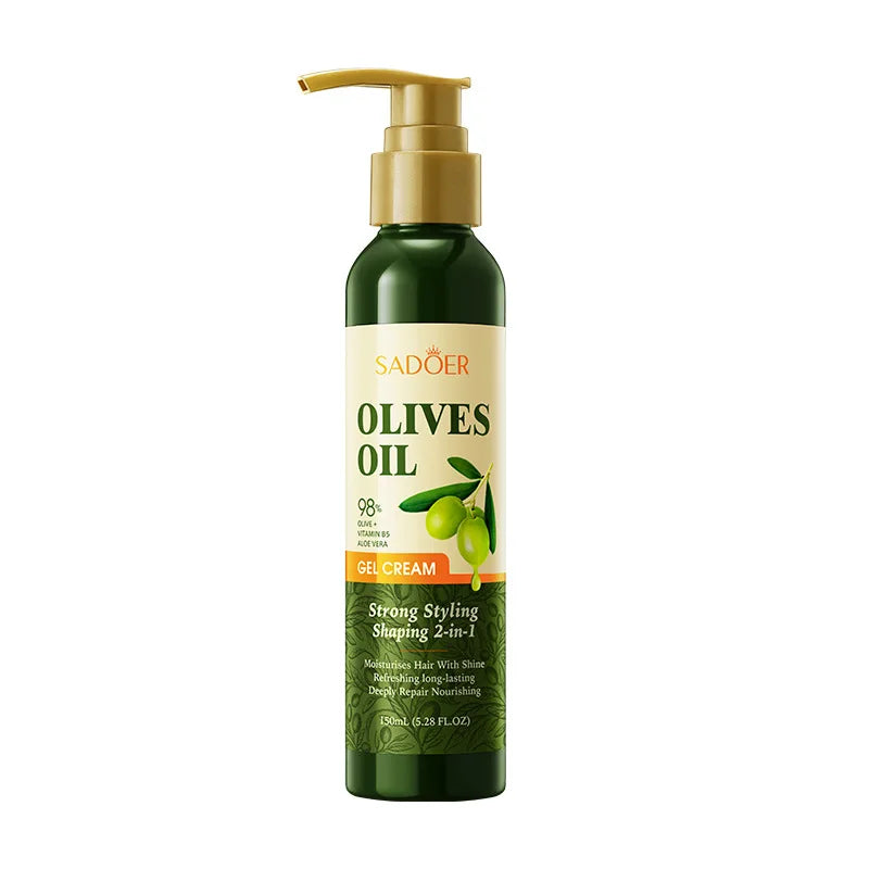 SADOER Olive Oil Hair Styling Wax Gel - Strong Hold, Natural Shine, Volumizing, Non-Greasy for Men & Women