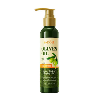 SADOER Olive Oil Hair Styling Wax Gel - Strong Hold, Natural Shine, Volumizing, Non-Greasy for Men & Women