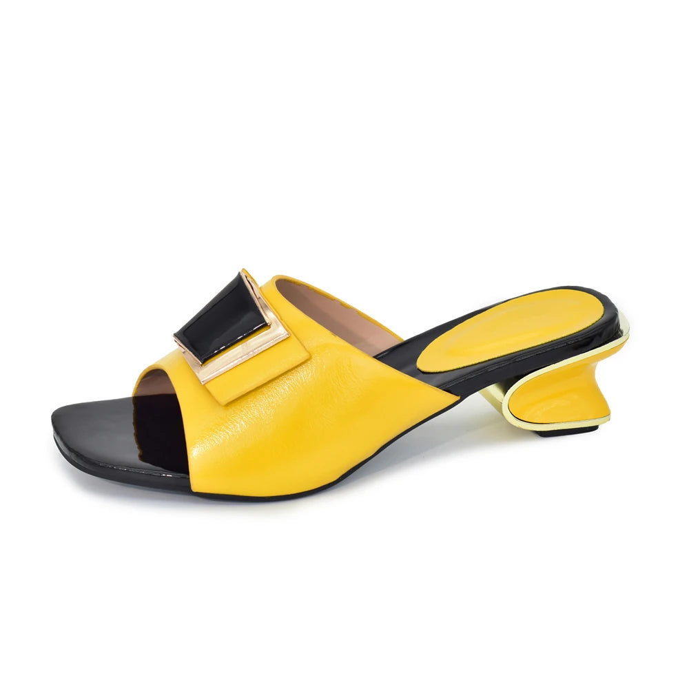 New Arrival African Women Wedding Shoes Decorated with Rhinestone Italian Pumps Women Shoe Ladies Sandals with Heels Party Pumps