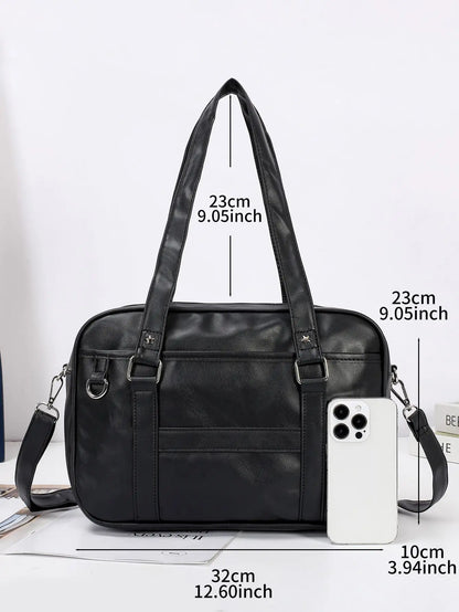 Japanese Style JK Bag Women High School Student Uniform Bag PU Leather Shoulder Bag Women Simple Handbags Crossbody Bags Itabag