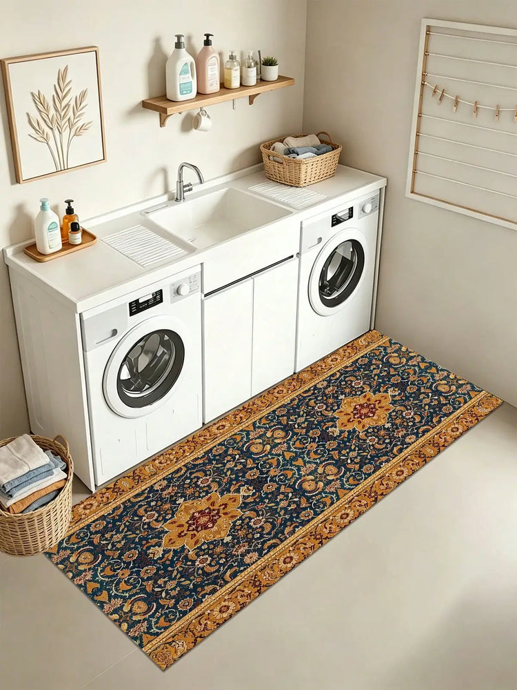 Bohemian Mandala Geometric Pattern  Runner Rugs Aisle Runners Long Carpet Featuring Water Absorption  Anti-Slip Properties Suitable Restaurants Kitchens Bedrooms Laundry Room Corridors Christmas  Halloween Wedding  Birthday D
