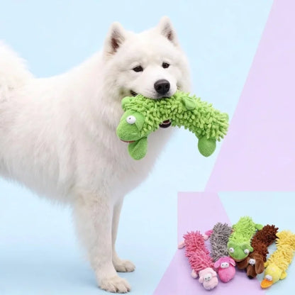 Interactive Cotton Rope Donkey Toy Grey/Brown Plush Sound Pet Training Game for Kittens And Dogs Creative Bite And Play Activity