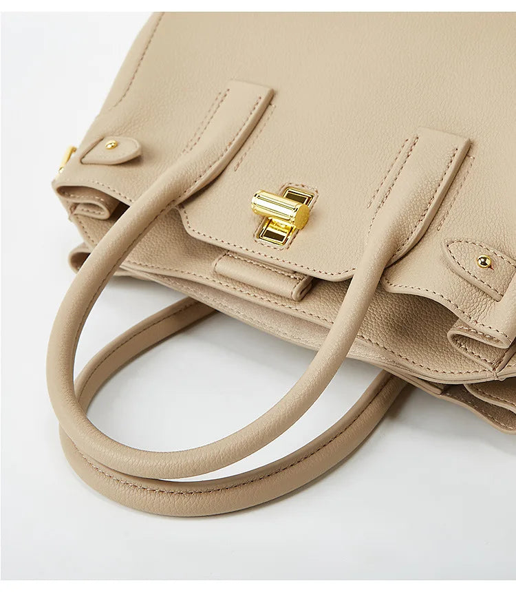 Fashion Beige High Quality PU Leather Bags Women Shoulder Bag Ladies Luxury Tote Strap Female Crossbody Handbag