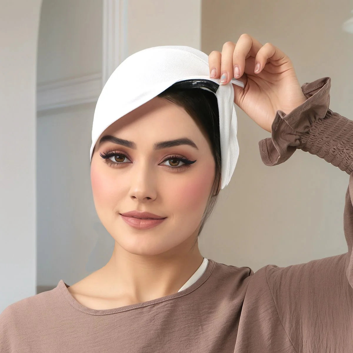 High Quality Cotton Modal Hijabs Anti-slip Elastic Tie Back Inner Caps Underscarf Women's Islamic Muslim Headscarf Hijab Caps