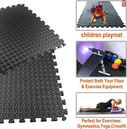 1-20PCS Soft Foam Interlocking Carpet Tiles - Non-Slip Puzzle Floor Mats Ideal for Home Gym and Baby Playroom  Rugs for Bedroom