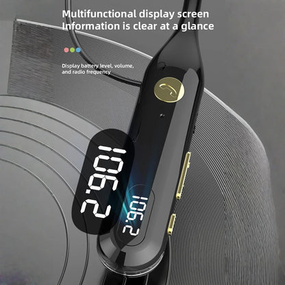 KEBIDUMEI 4-in-1 Neckband Bluetooth 6.0 Earphones ENC Noise Reduction Wireless Headsets Wired Mode TF Card FM Radio Headphones