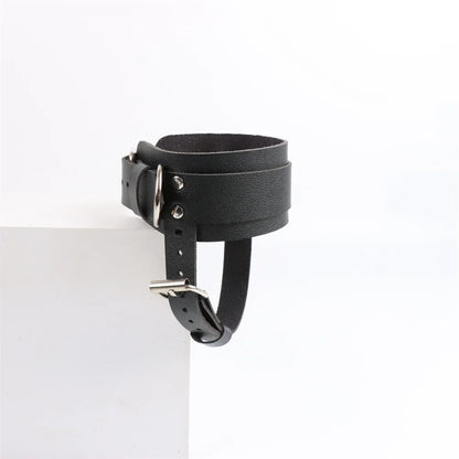 Ankle Belt Black Ankle Safety Belt Chain and Buckle Y2K Punk Style Women's Fashion Accessories Belt