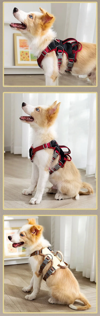 Durable Pet Dog Vest Harness Explosion-proof Big Dogs Harnesses Reflective French Bulldog Collar Shepherd Dogs Walking Supplies