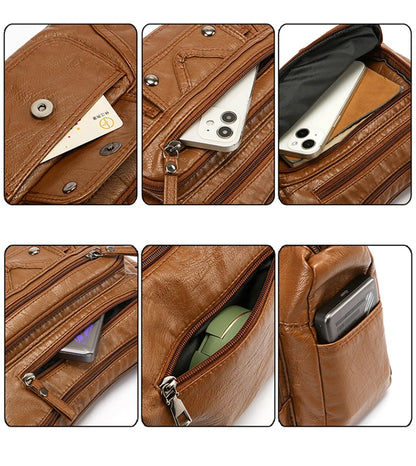 High Quality Leather Handbags Women Bags Luxury Brand Designer Shoulder Crossbody Hand Bags for Women 2024 Purses and Handbags