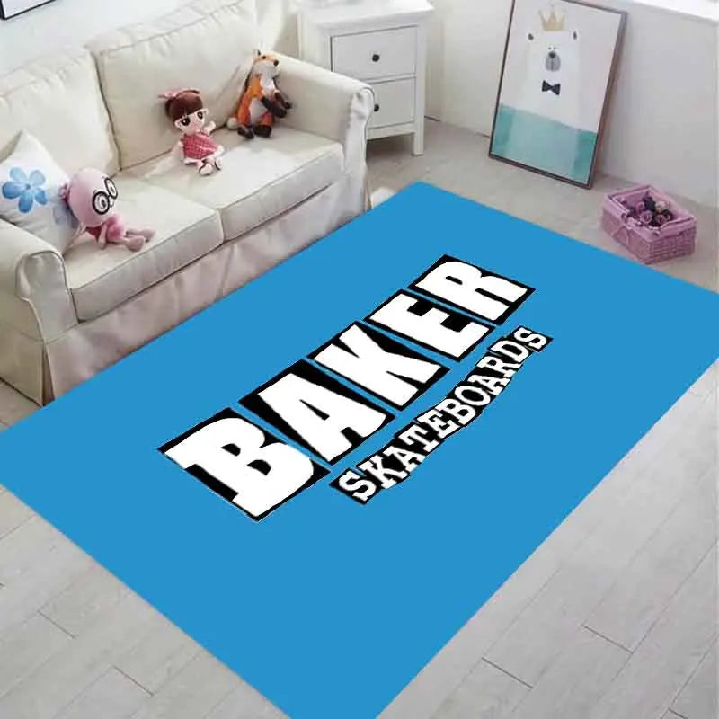 B-BAKERS Printed skateboards carpets Non-slip Multi Function Living Room Rugs Entrance Floor mat Home Kitchen Hallway Decor