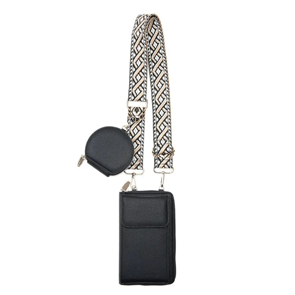 Fashion PU Leather Mobile Phone Bag Lightweight Mini Size Small Purse Crossbody Bag Women Ladies