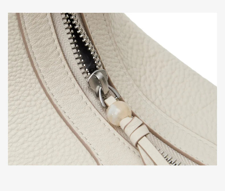 Amazing Song Original Design Half Moon Bag Small Top Grain Leather 2026 New Fashionable Women's Bags