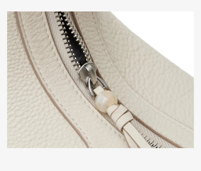 Amazing Song Original Design Half Moon Bag Small Top Grain Leather 2026 New Fashionable Women's Bags