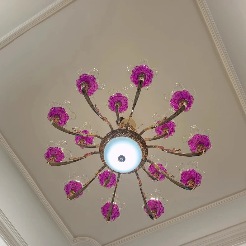 Luxury Living Room Chandelier Crystals Glass Hall Main Pendant Lamps Restaurant Bedroom French Creative Hanging Light Luminaire