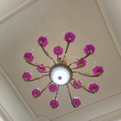 Luxury Living Room Chandelier Crystals Glass Hall Main Pendant Lamps Restaurant Bedroom French Creative Hanging Light Luminaire
