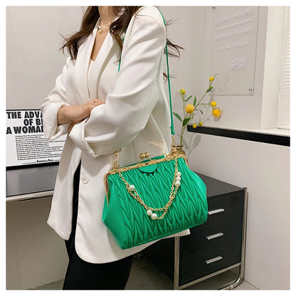 New Summer Women's Shoulder Bag Thick chain Handbag Sense of luxury Ladies Clouds Crossbody Messenger Bags Designer PU Women Bag