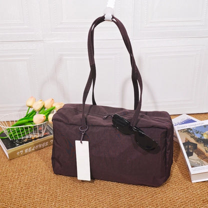 Brand Nylon Bowling Tote Bag Women Luxury Large Capacity Simple Versatile Shoulder Purse Ultralight Zipper Commuting Travel Bag