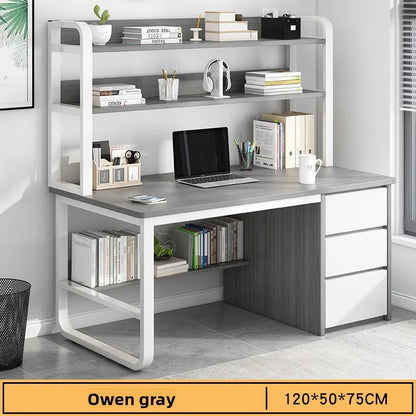 New model Desk Desktop Computer Desk Simple Home Desk Student Bedroom Bookshelf Integrated Writing Desk