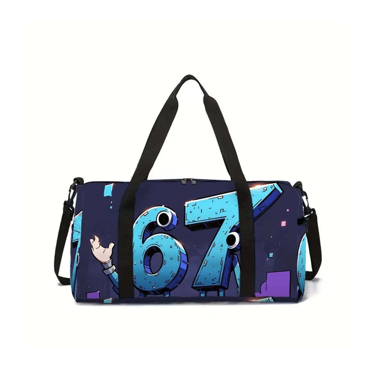 Classic Popular Funny Novelty 67 six seven 3D Printed Travel Bags Barrel Shape Crossbody Bag Outdoor Sports Bags Gym Yoga Bag