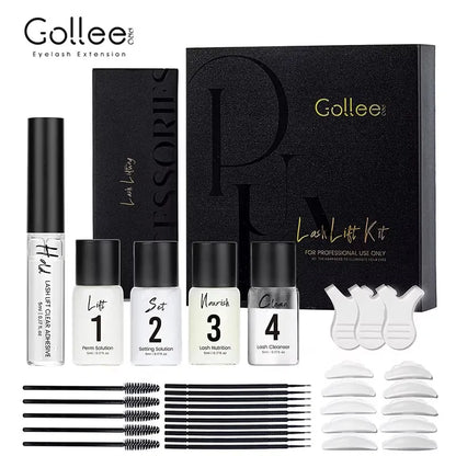 Gollee Lash and Brow Curling Perm Kit Natural Eyelash Lifting Perm Treatment Makeup Long Lasting 4-6 Weeks For Lash Curler Perm